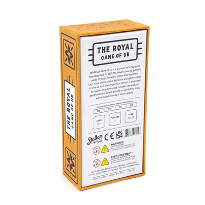 The Royal Game of UR back of packaging
