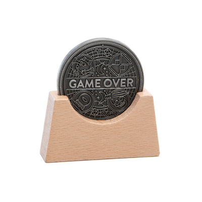 Coin displaying "Game Over" in display stand