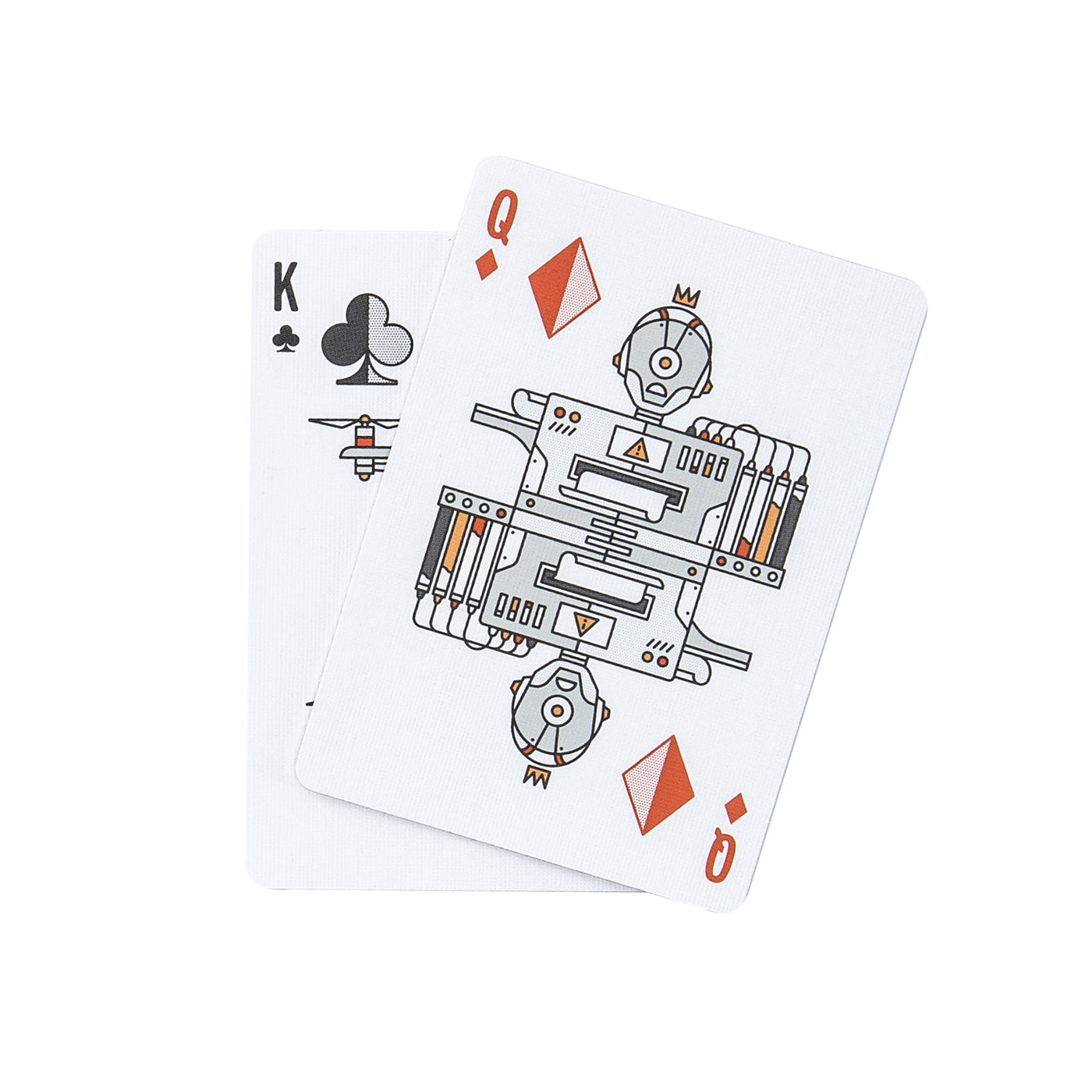 King and Queen Cards from Deck of Robots Playing Card Deck