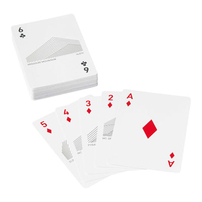 Stacked Deck with 6 of Clubs along side Flush of Diamonds 5 through Ace