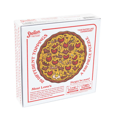 Back of Packaging for Pizza Puzzles Meat Lover's Jigsaw Puzzle