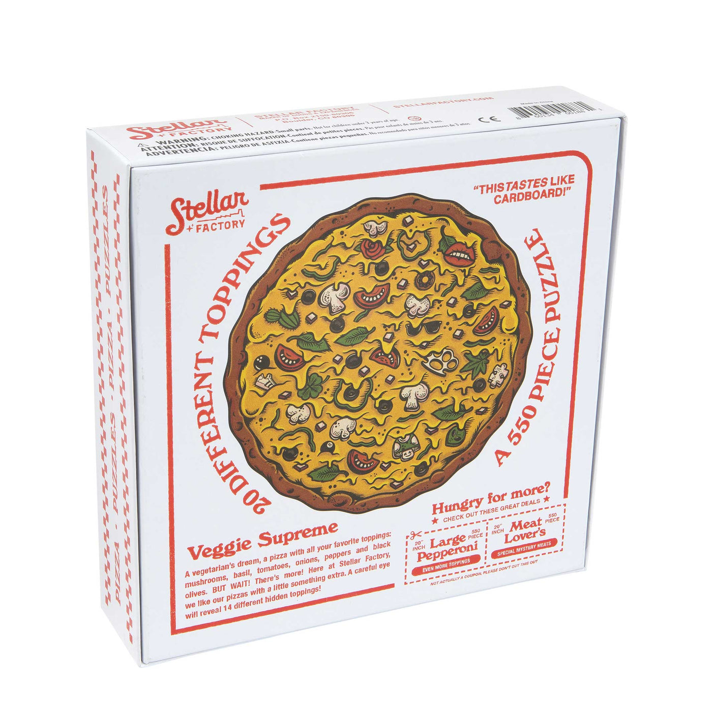 Back of Packaging for Pizza Puzzle Veggie Supreme Jigsaw Puzzle
