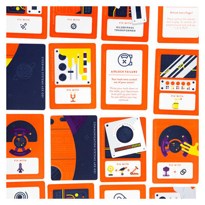 Grid of Cards Showing Examples of Artwork from Spaceteam