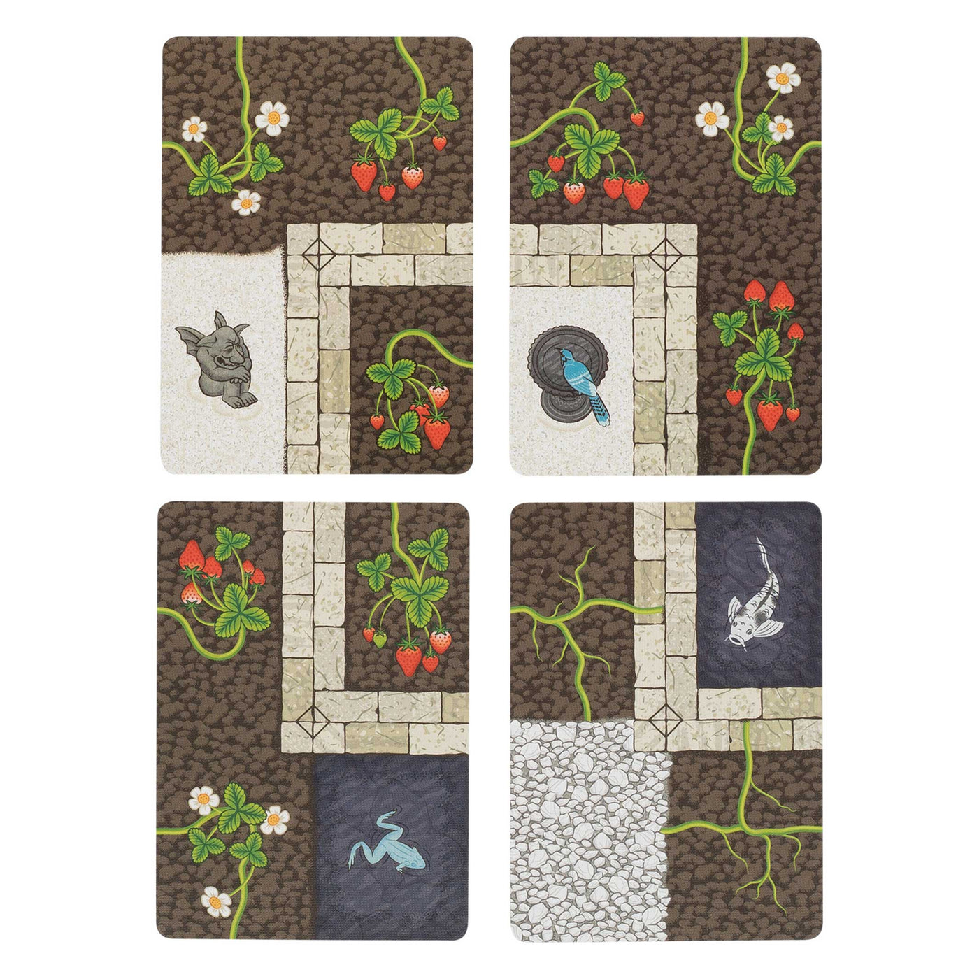 Grid of Cards showing artwork from Strawberry Sunset game