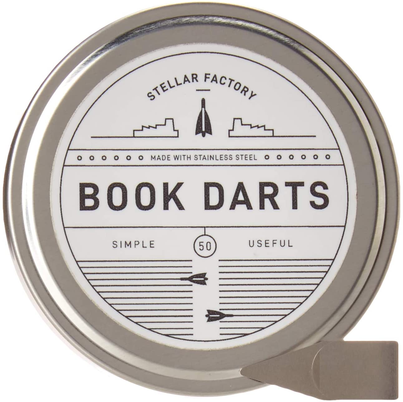 Front of Packaging for Book Darts