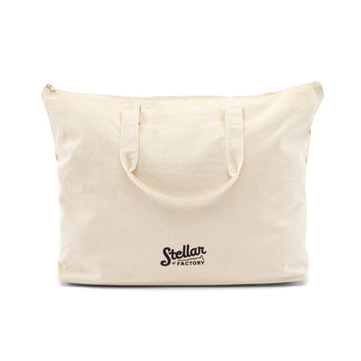 Back of Tote Bag with Logo "Stellar Factory"